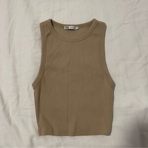 ZARA RIBBED TANK TOP - SIZE S